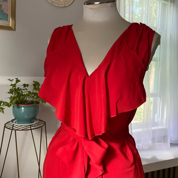 Red Dress - eShakti. Size 4/6 - Picture 1 of 9
